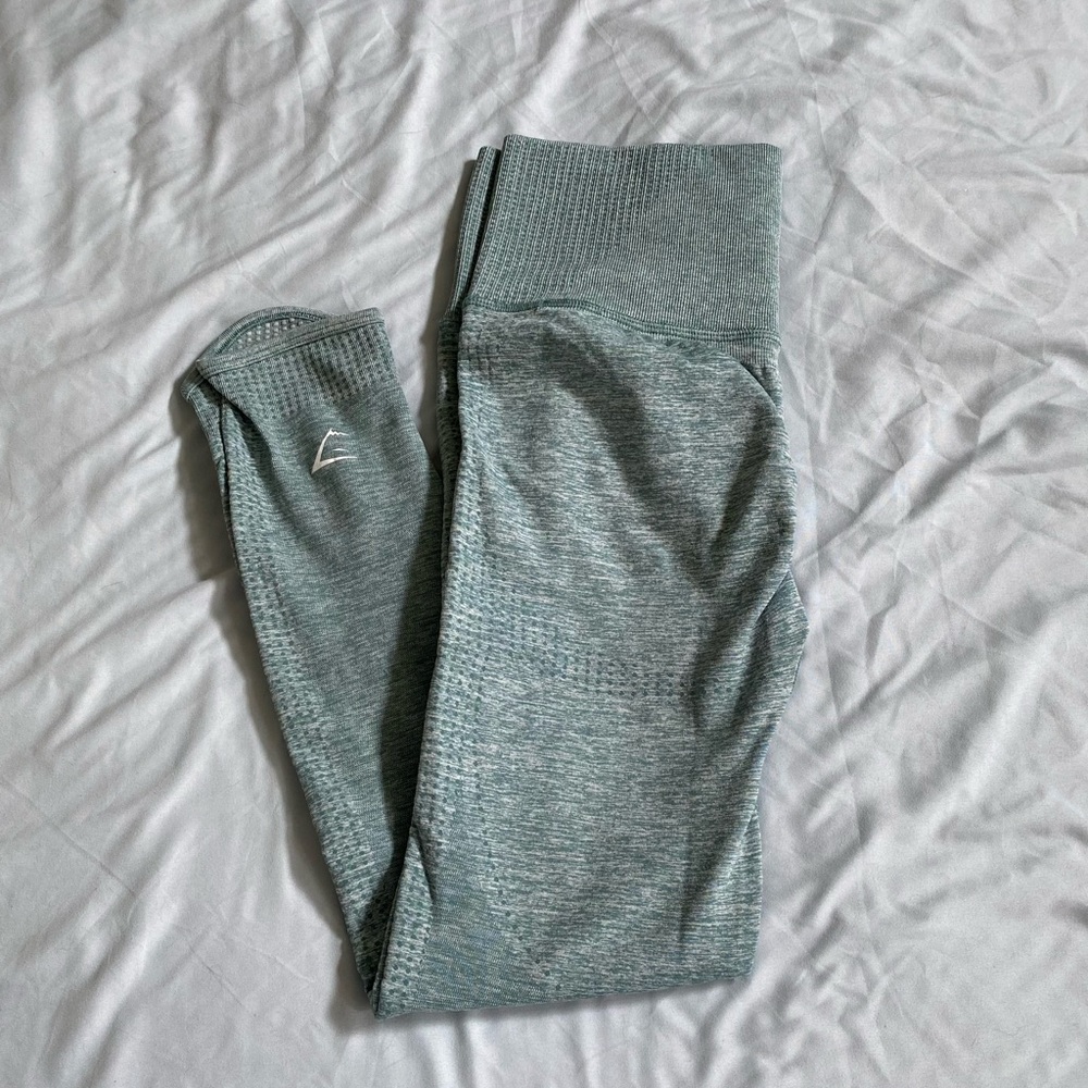 VITAL RISE SEAMLESS LEGGING - TEAL MARL - SZ SMALL